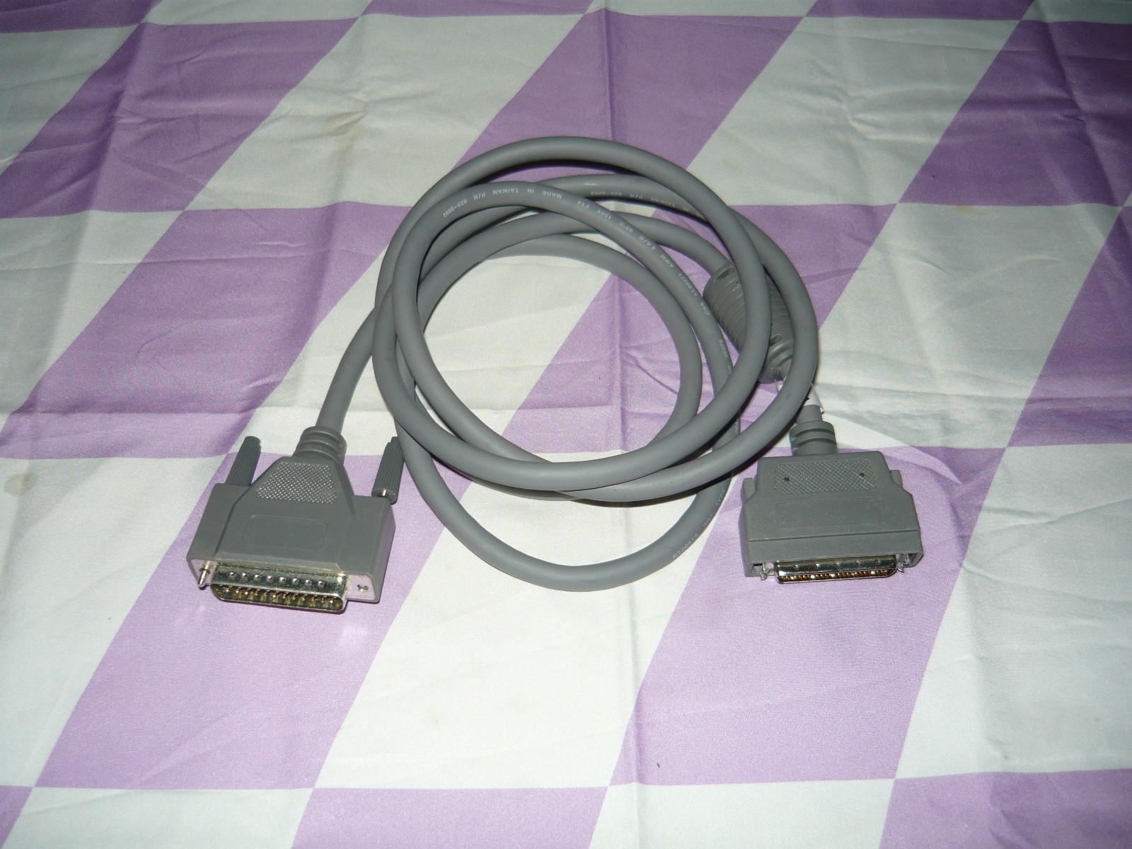 Vintage 25 Pin Male to 50 Pin HD50 SCSI Cable 6 Foot Used