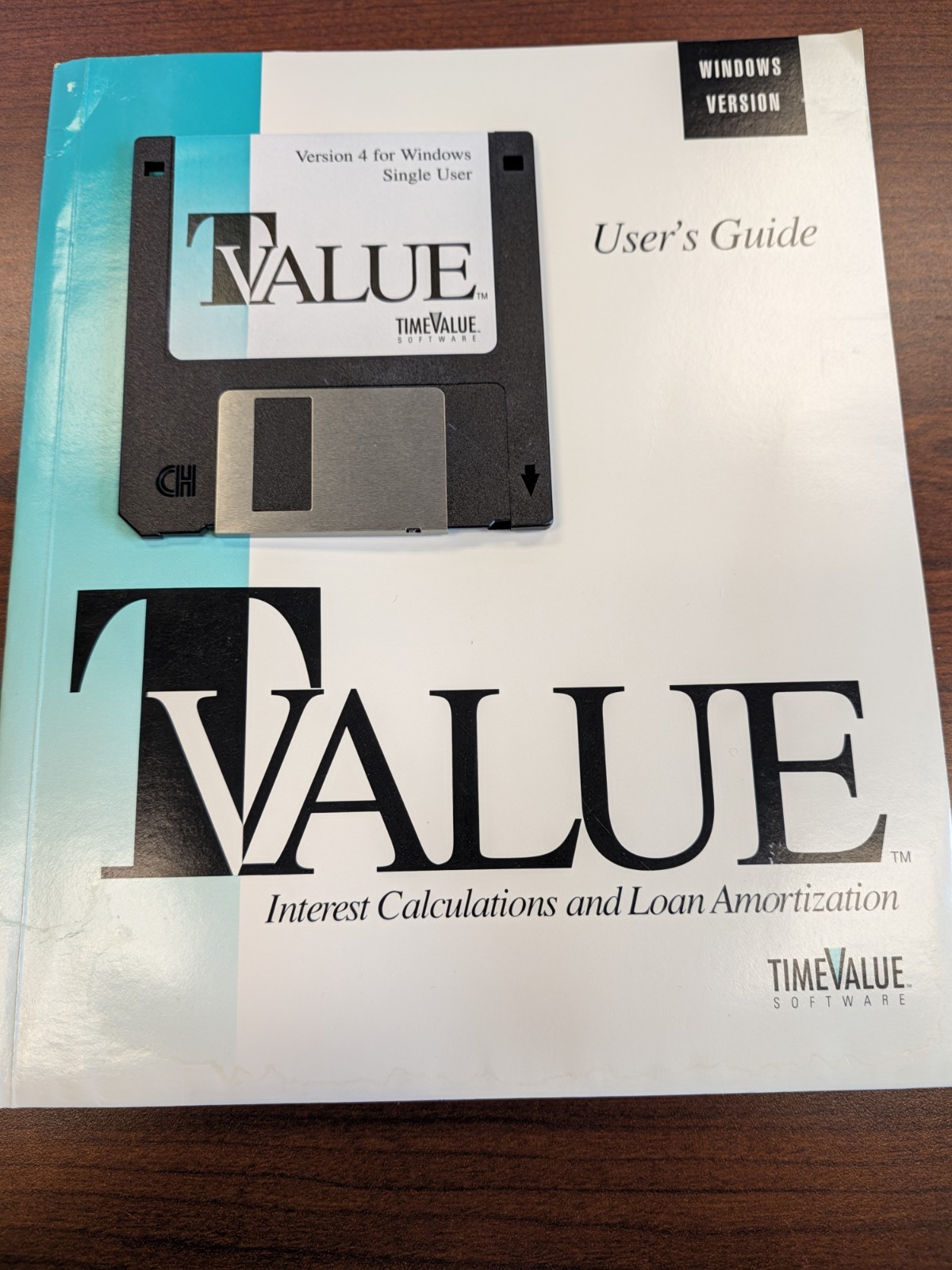 Vtg TVALUE User's Guide W/ 3.5" Diskette Windows Ver. 4 - Published 1994