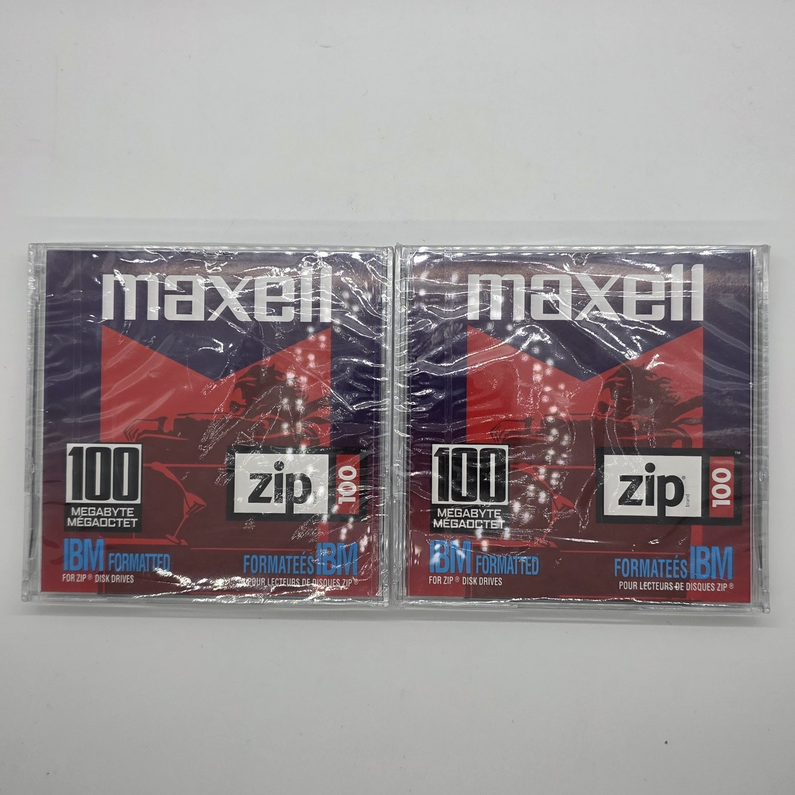 Maxell 100 Megabyte Zip Disk Lot of 2 New Sealed