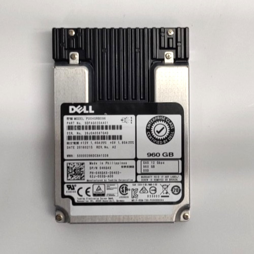 Dell/Toshiba Enterprise 960GB Internal SSD 2.5" SAS 12Gbps PX04SRB096 TH521