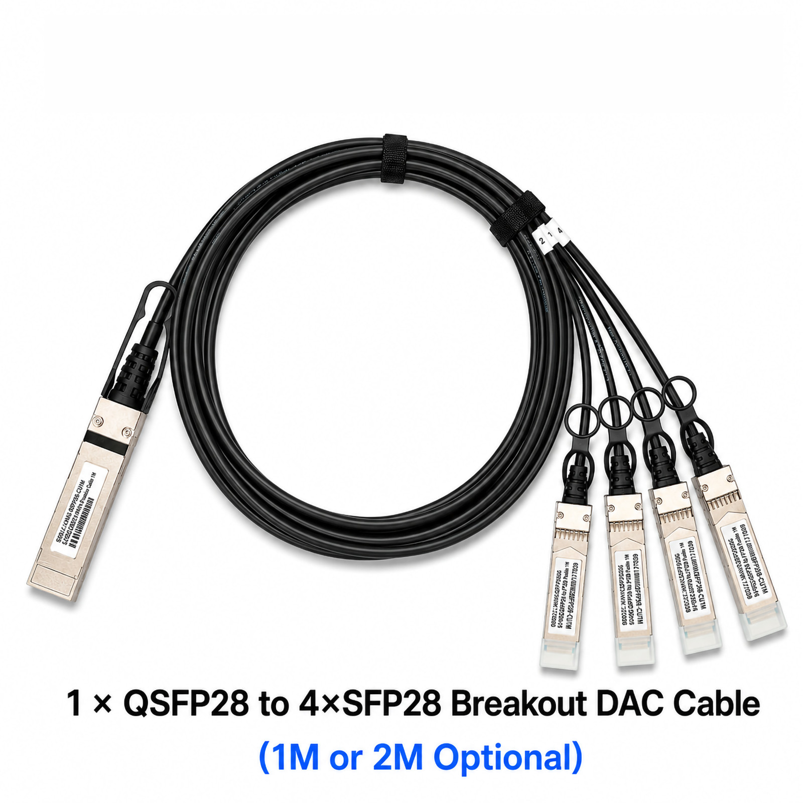 100G QSFP28 to 4x25G SFP28 DAC For Cisco-Coded QSFP28 to 4 x SFP28 Intel -Coded