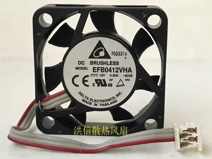 Delta EFB0412VHA 4010 DC12V 0.20A 4CM 3-Pin Mute Cooling Fan