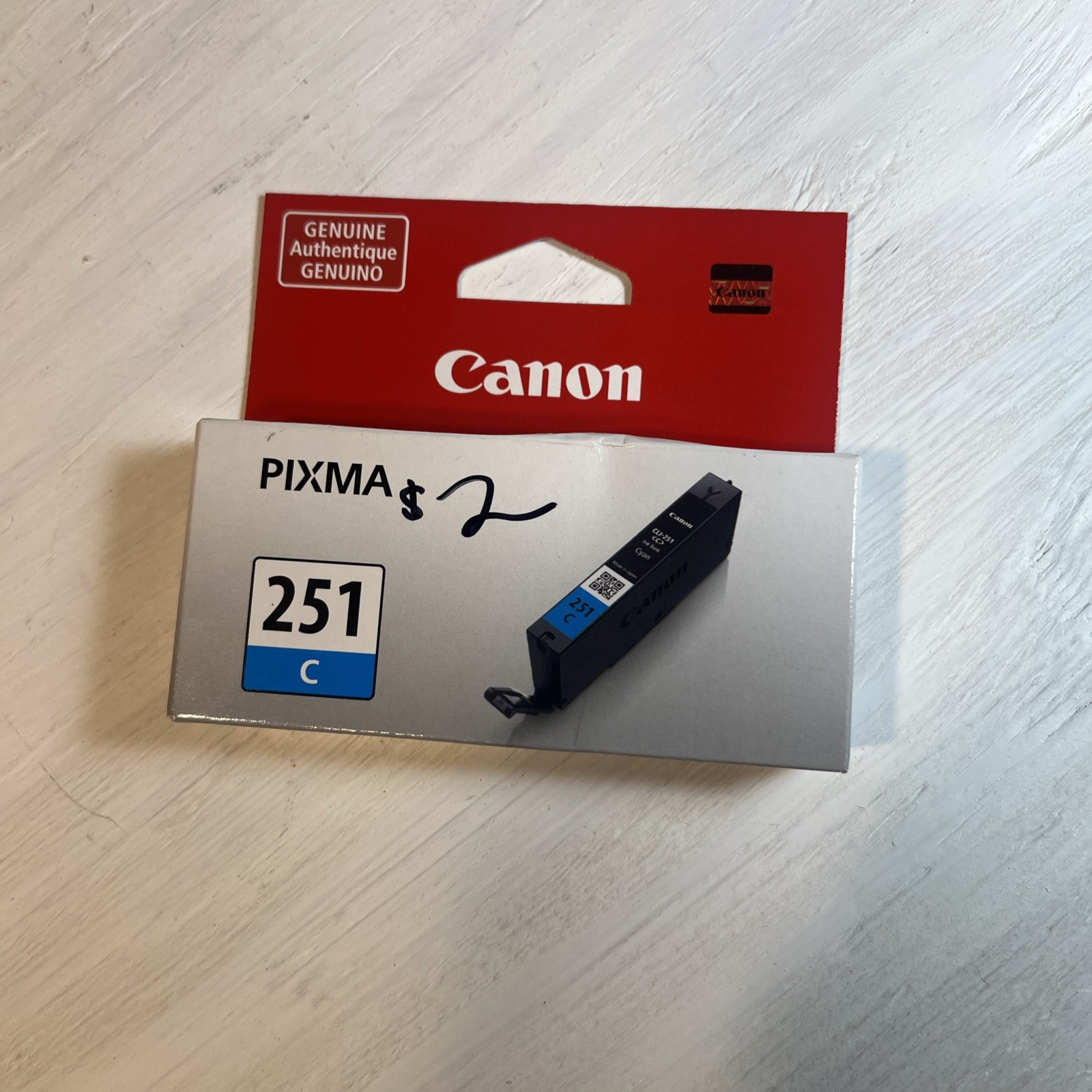 Genuine Canon 251C Cyan Ink Cartridge Factory OEM Brand New Sealed In Package