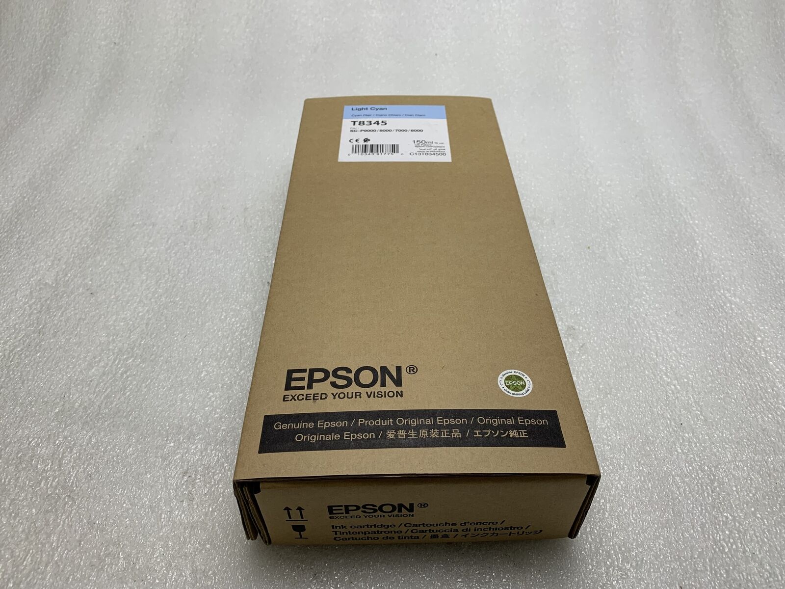 NEW Genuine Epson T8345 C13T834500 Light Cyan - Ink Cartridge Sealed Box