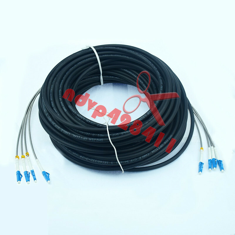 10M Field Outdoor Fiber Cable LC-LC 4 Strand 9/125 SingleMode Fiber Patch Cord