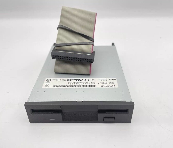 NEC FD1231M Floppy Drive 134-506790-603-4 Black Bezel 1.44MB **BONUS IDE CABLE**