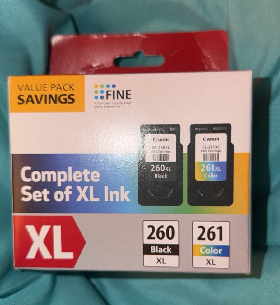 Canon PG-260XL Black & CL-261XL Tri-Color Value Pack for PIXMA TS5320