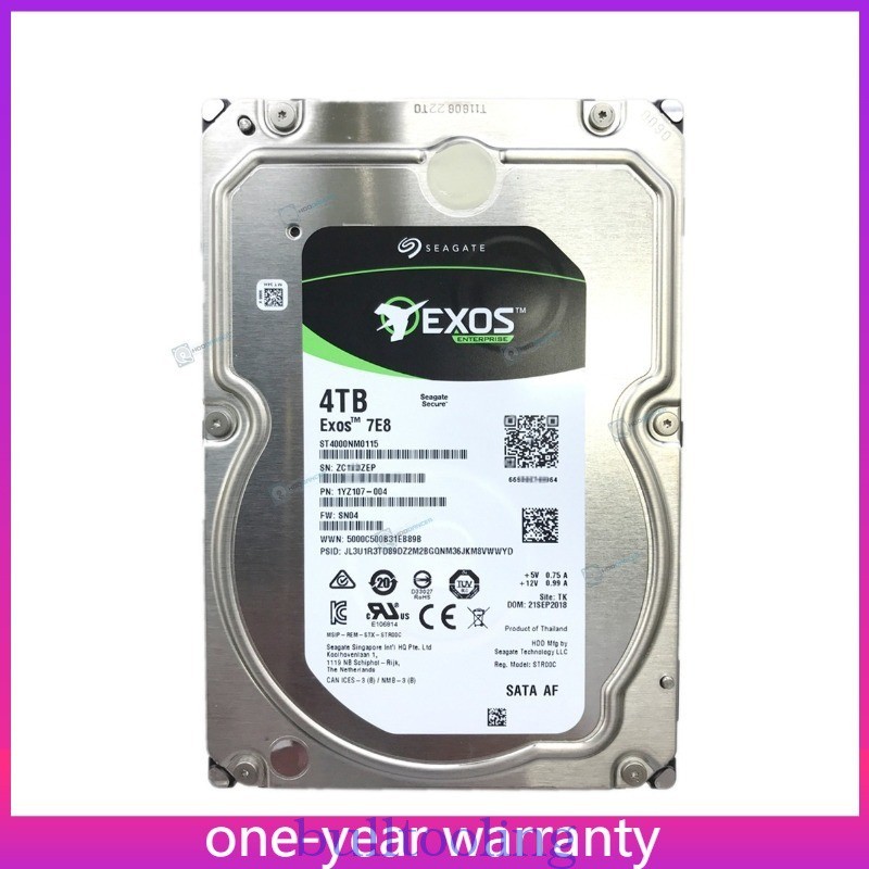 ST4000NM0115 Seagate Exos 7E8 4TB 3.5" SATA 6Gb 7.2K 128MB Enterprise Hard Drive