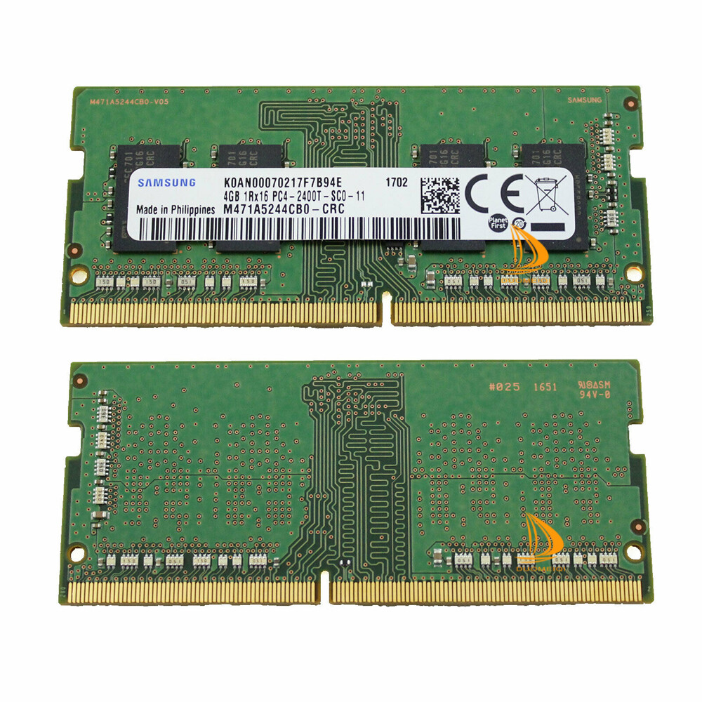 Samsung DDR4 8 GB RAM 2x 4 GB PC4-19200 2400T SODIMM Memory PC4-2400T-SC0-11