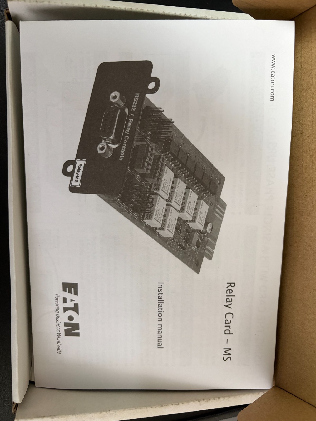 Eaton Relay-MS card