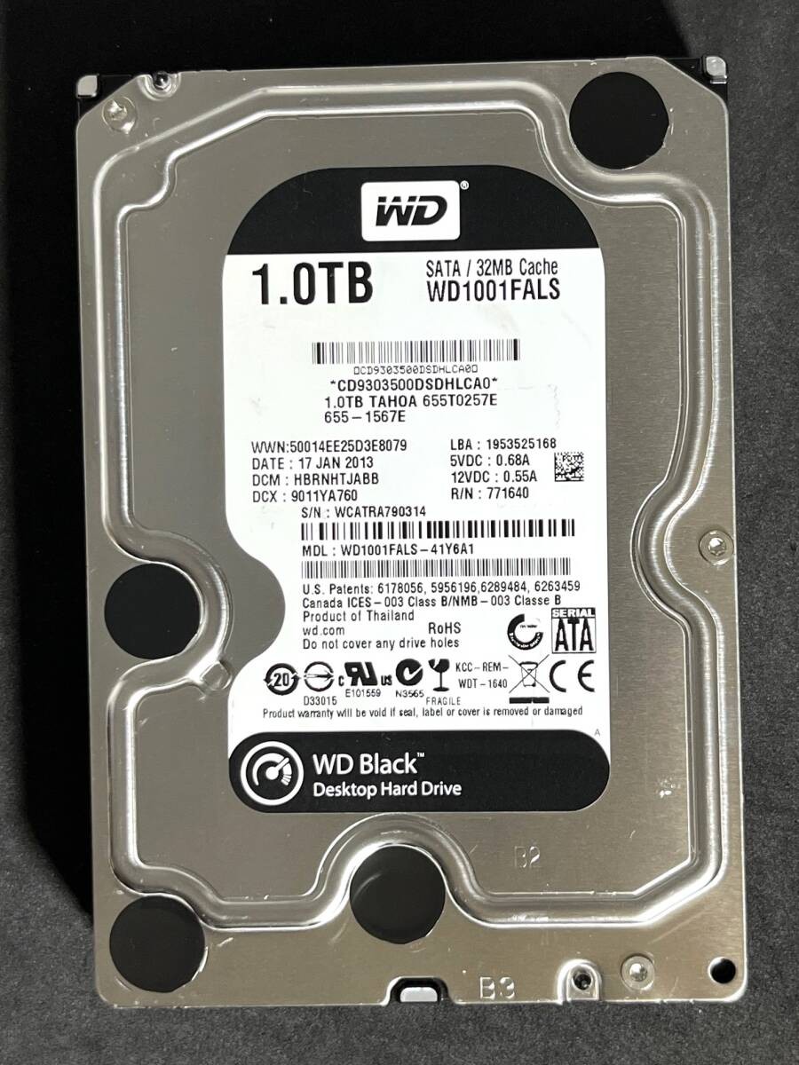 1TB  WD1001FALS / Western Digital Black [Used: 29123h] Good WD Black 3.5-inch I