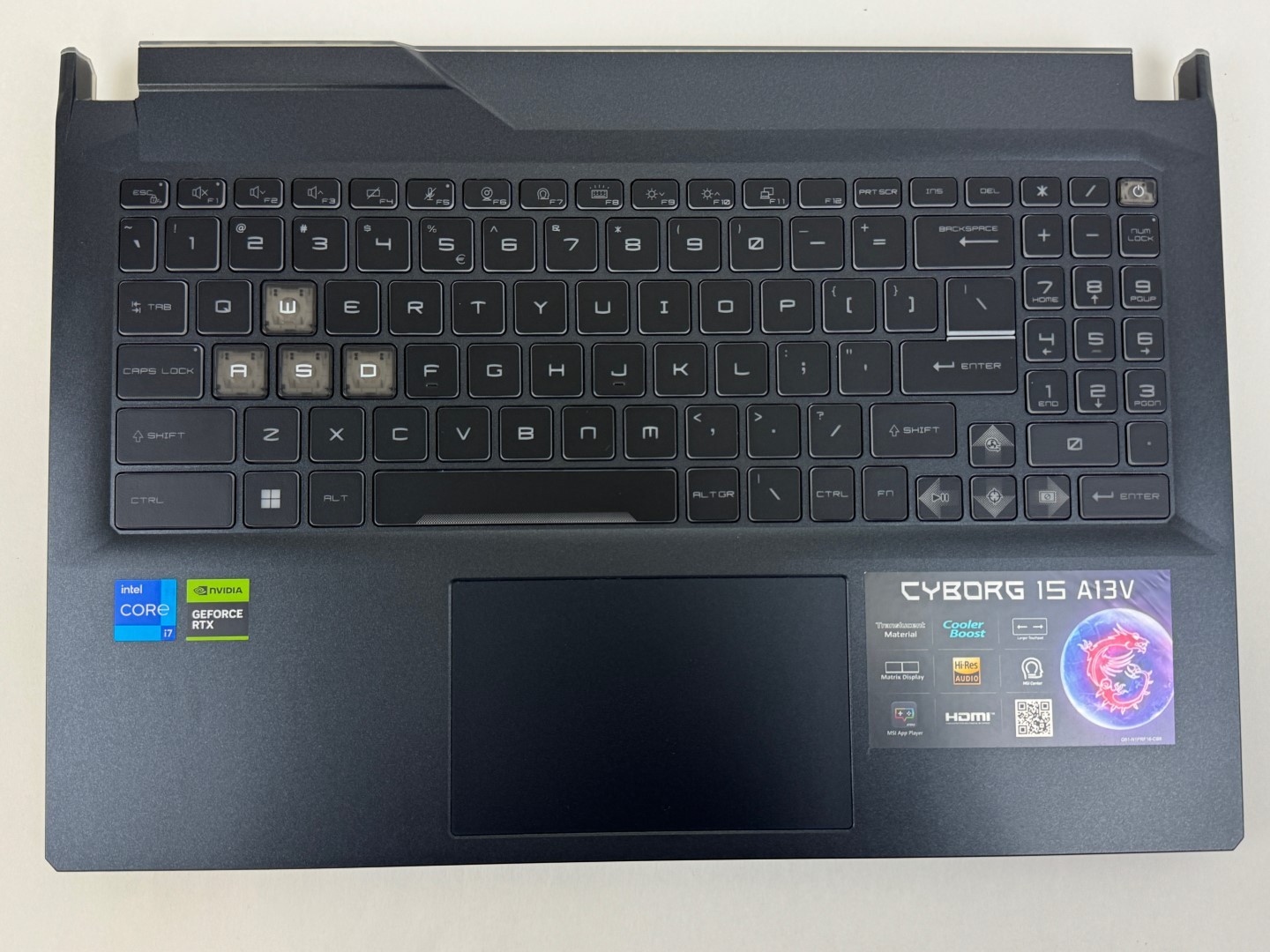 Keyboard Palmrest Bottom for MSI Cyborg 15 A13VE-218US