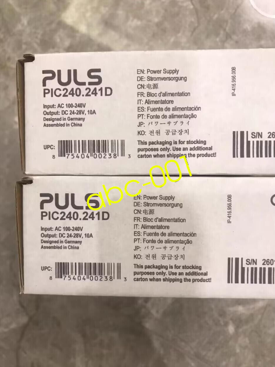 1PC Puls PIC240.241D Power Supply Output 24-28VDC In Box Brand 