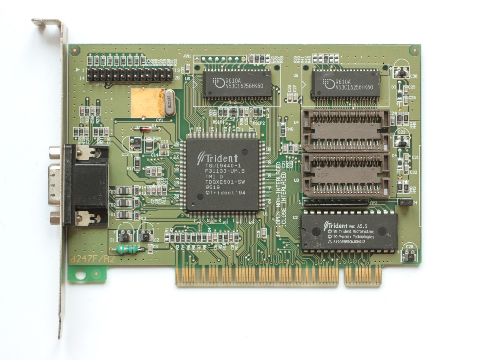 PCI video card - MAGITRONIC Trident TGUI9440-1 - 1MB FPM - 1996 - TESTED