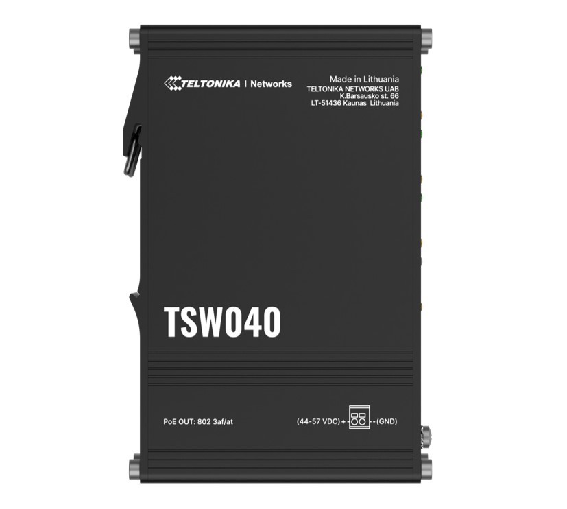 Teltonika TSW040 - 8-port PoE+ Switch (7-57 VDC or 44-57 VDC for PoE-out)
