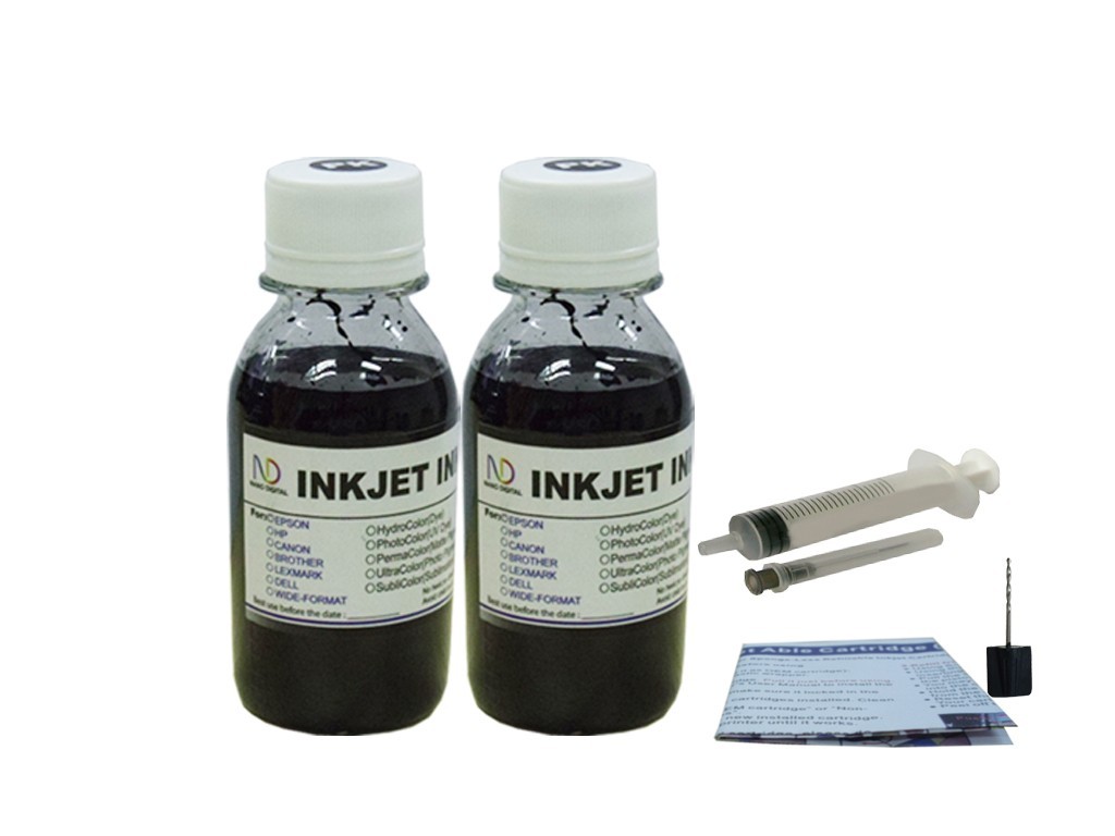 Black Refill ink kit for Canon PG-40  MP140 MP150 2X4OZ