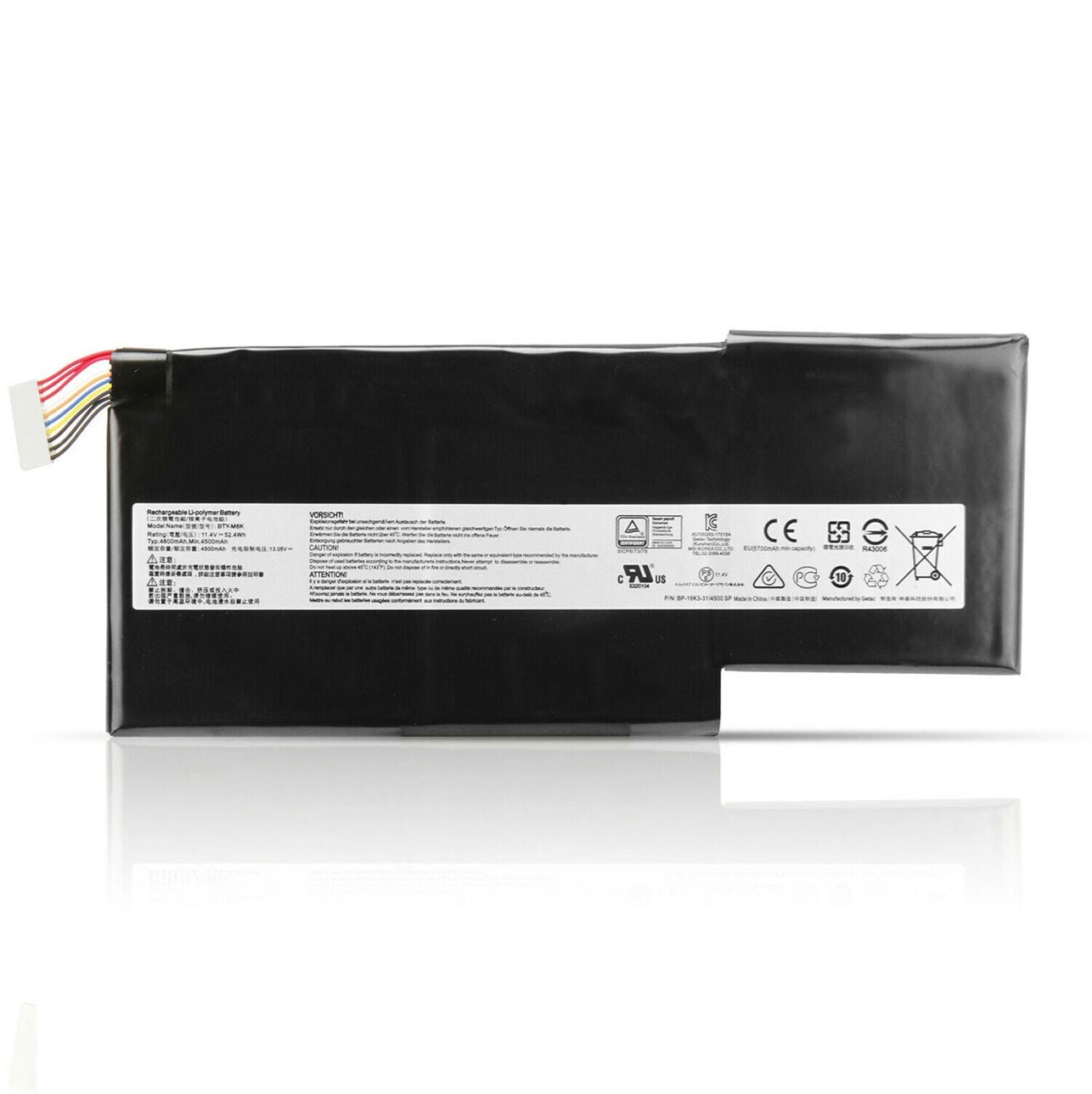 msi laptop battery replacement:  BTY-M6K Original MSI GF75 9SC MS-17F2 Battery 5