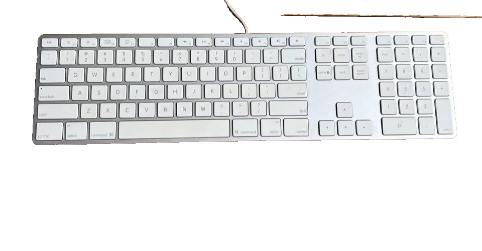 Genuine Apple Extended Keyboard A1243 USB Wired UK QWERTY Numerical Keypad