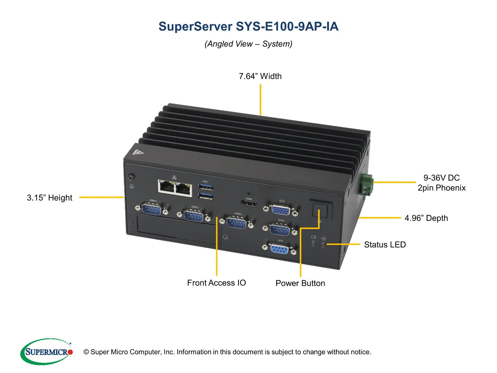 ✅*Authorized Partner*Supermicro SuperServer SYS-E100-9AP-IA W/ (X12STN-L-WOHS)