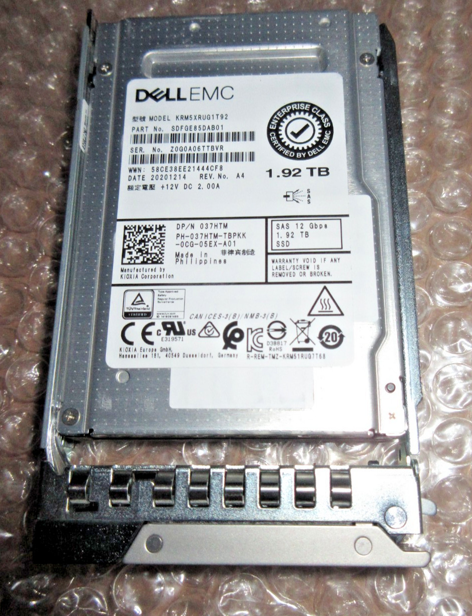 Dell- KRM5XRUG1T92- 037HTM 1.92TB SAS 12Gbps SSD SDFGE85DAB01