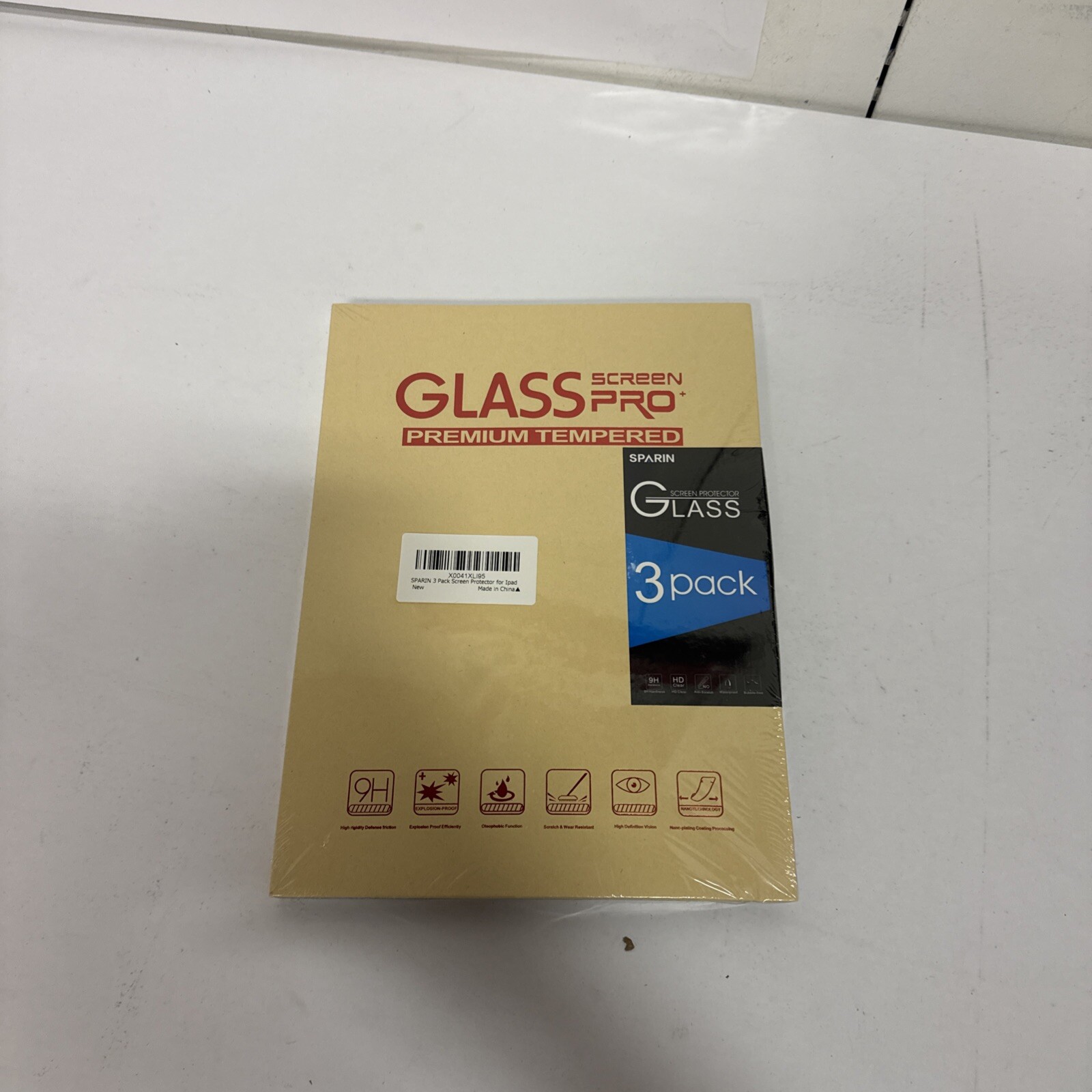 Sparin 3 Pack Screen Protectors Premium Tempered Glass Screen for IPad 7.5”x5”
