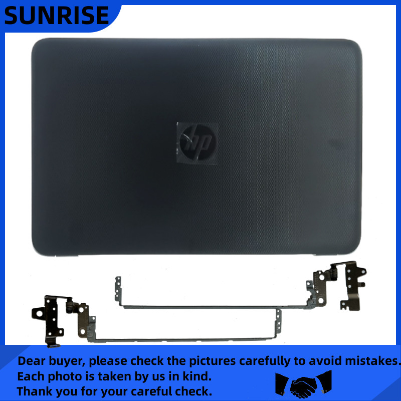 New For HP 15-AC 15-AF 15AC Series LCD Lid Back Cover+LCD Hinges Black