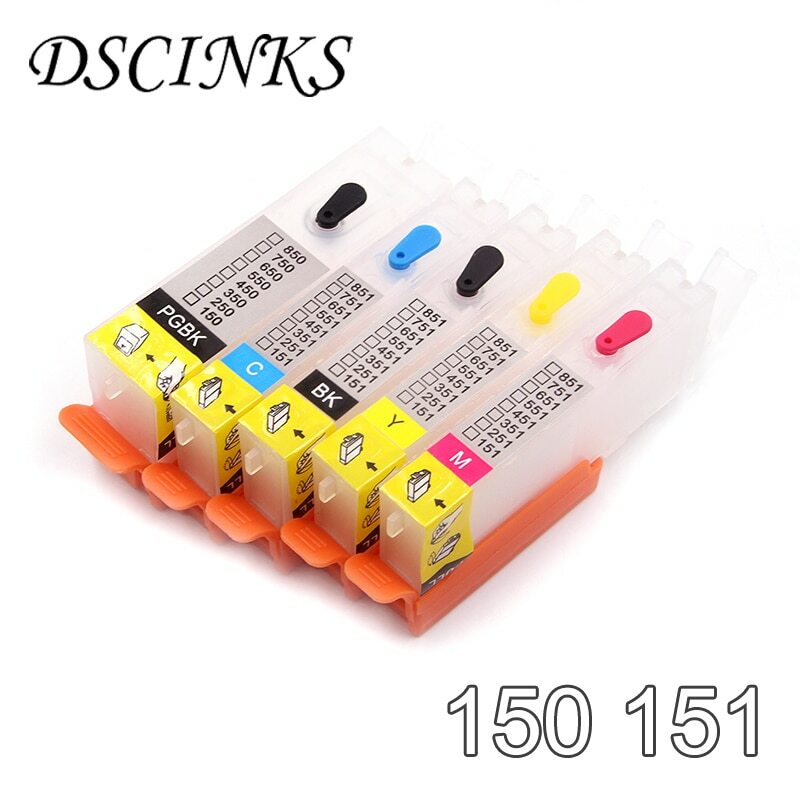 PGI-150 CLI-151 Cartouche D'encre Rechargeable pour Canon PIXMA MG5410 MG5510