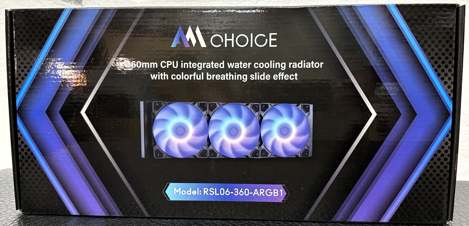 AMCHOICE 360mm CPU Water Cooler CPU Liquid CoolerAIO RSL06-360-ARGB1 Open Box