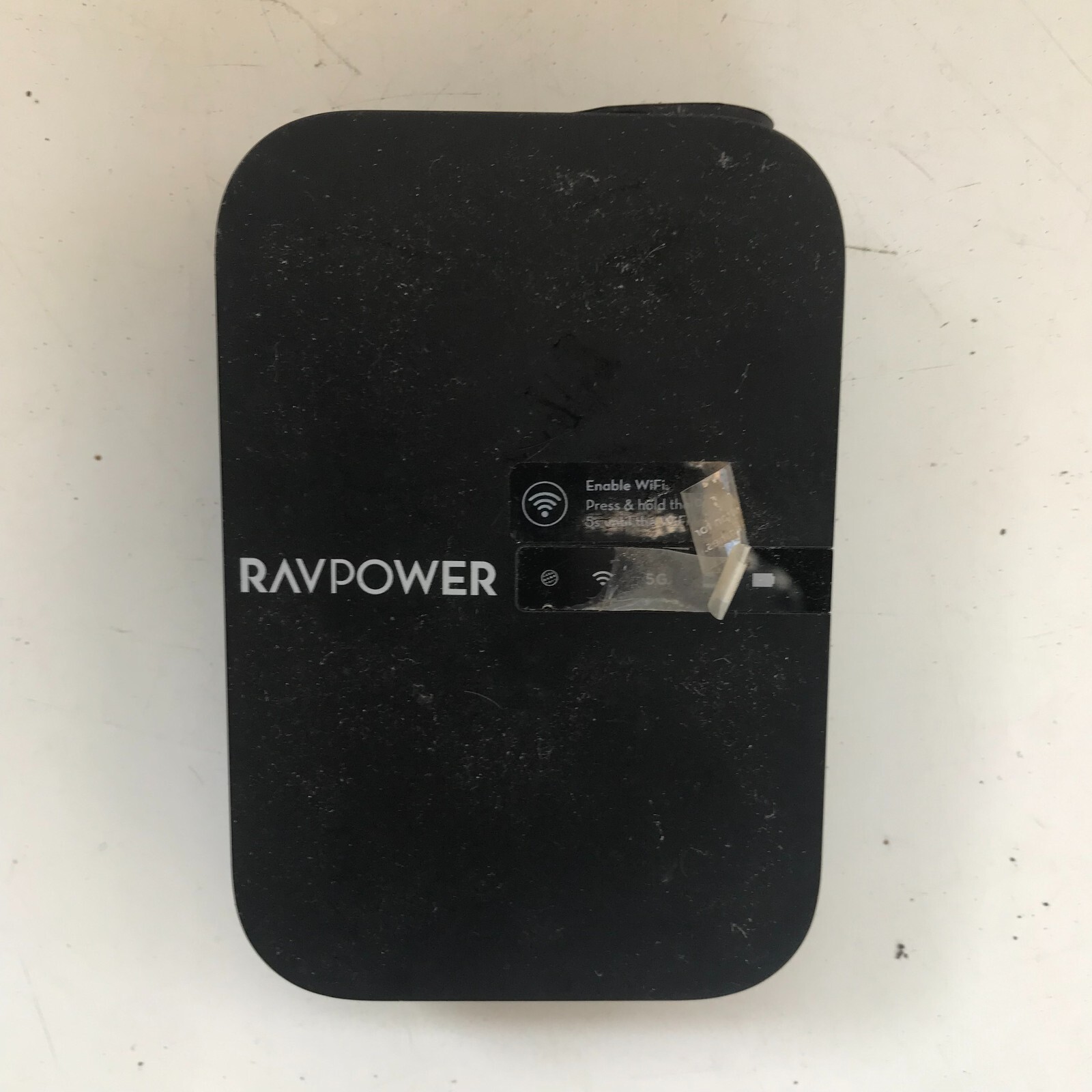 RAVPower Filehub Portable Wireless Router w Power Bank  Model RP-WD009 Untested