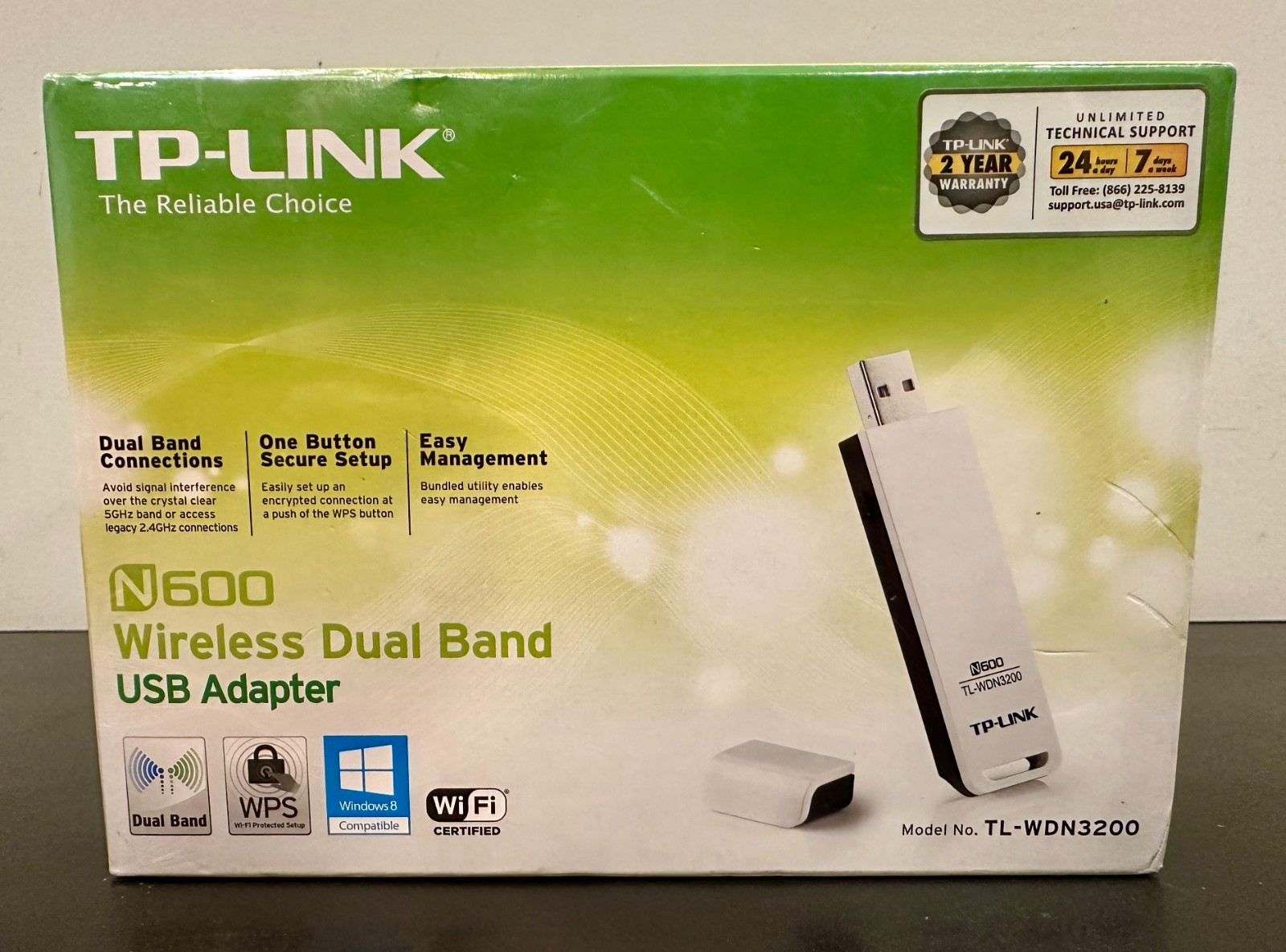 TP-Link N600 Wireless Dual Band USB Adapter Model No. TL-WDN3200 *NEW & SEALED*