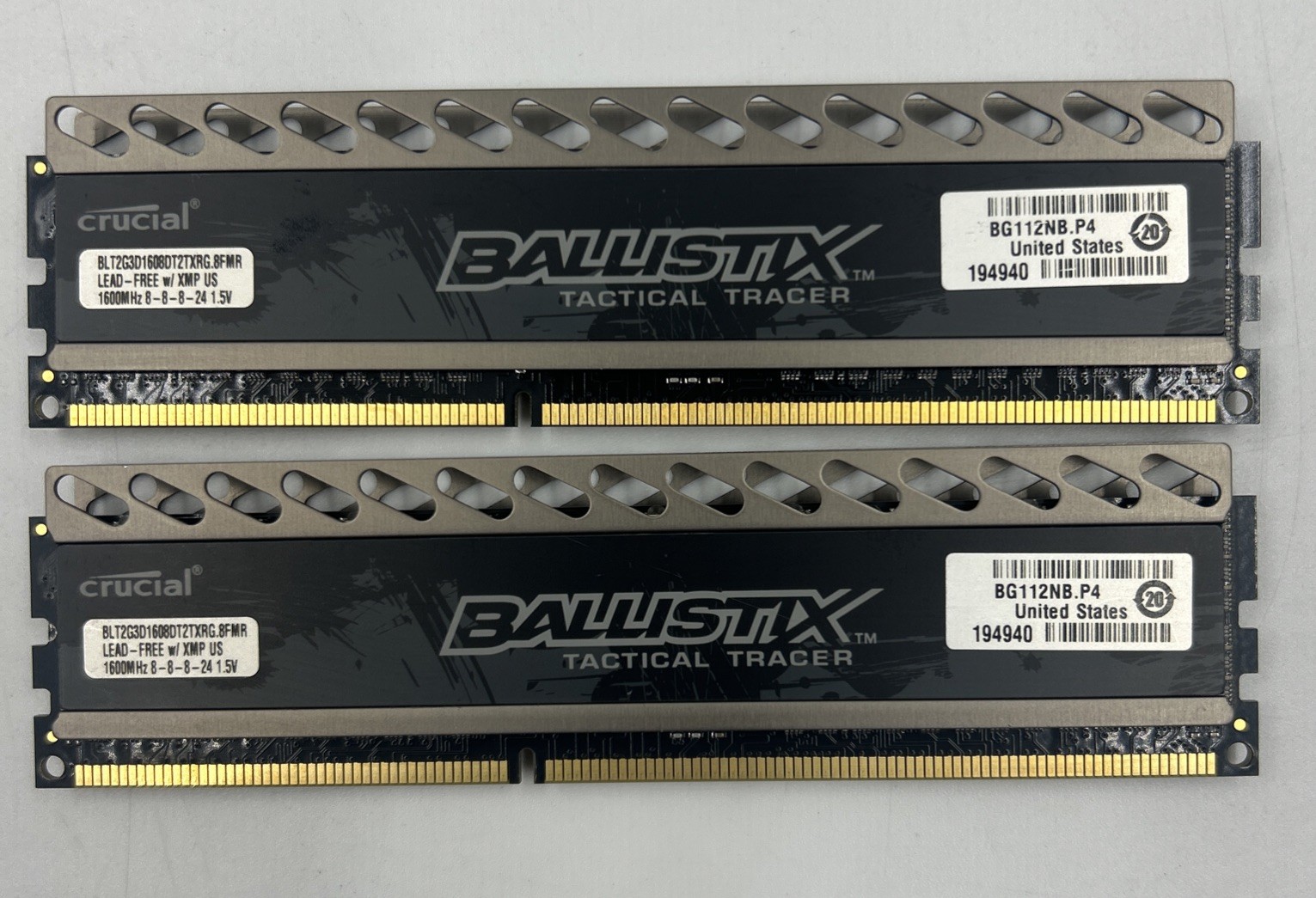 Lot Of 2 Crucial Ballistix BLT2G3D1608DT2TXRG is desktop DDR3 performance RAM