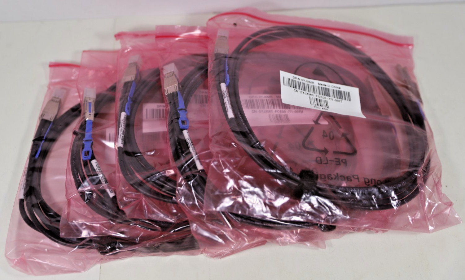 NEW Dell YJXMR 2M External Mini-SAS HD to Mini-SAS Cable- LOT OF 5