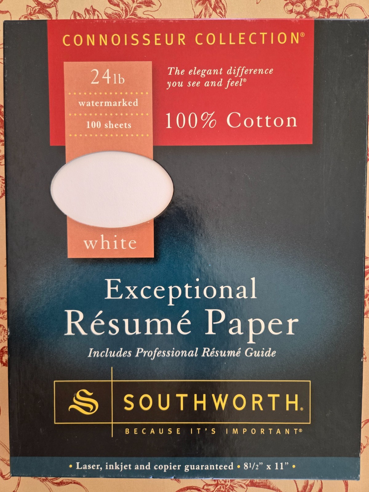 Southworth Connoisseur Collection Exceptional Resume Paper White 100% cotton
