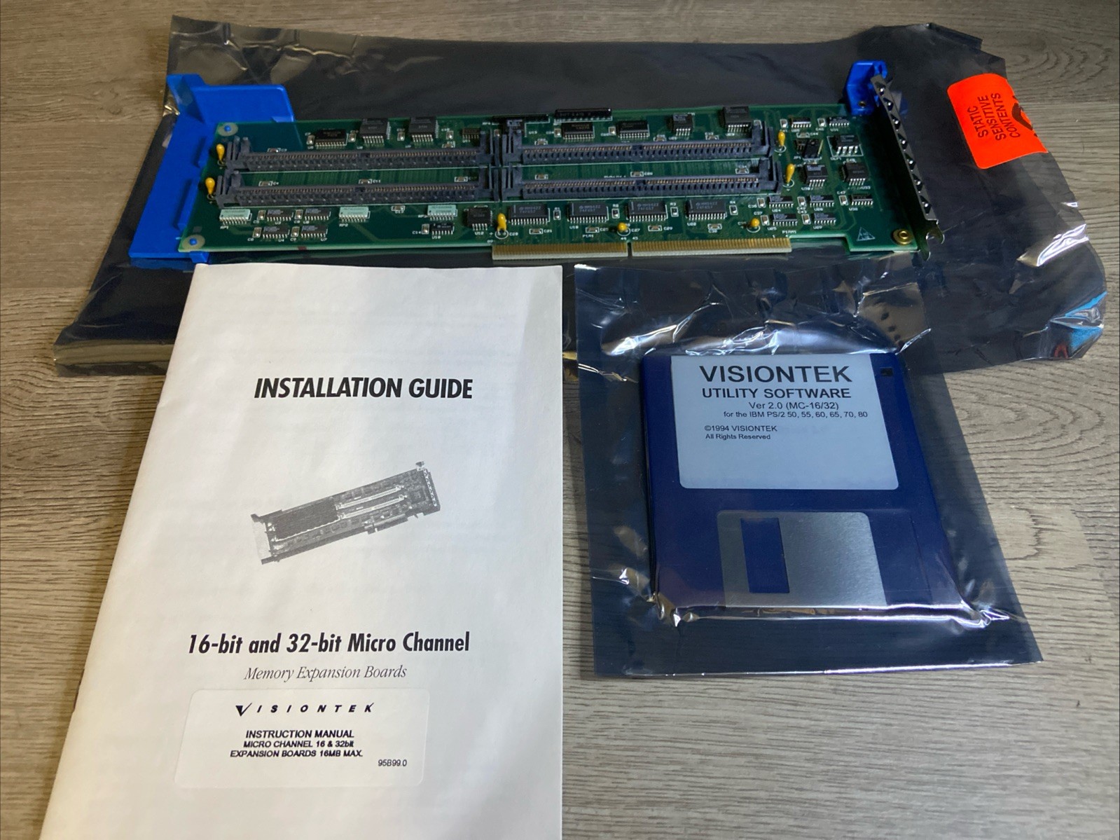 VisionTek Xtend 32MC MC-32 IBM PS/2 MCA up to 16MB Memory Board Manual Disk Rare