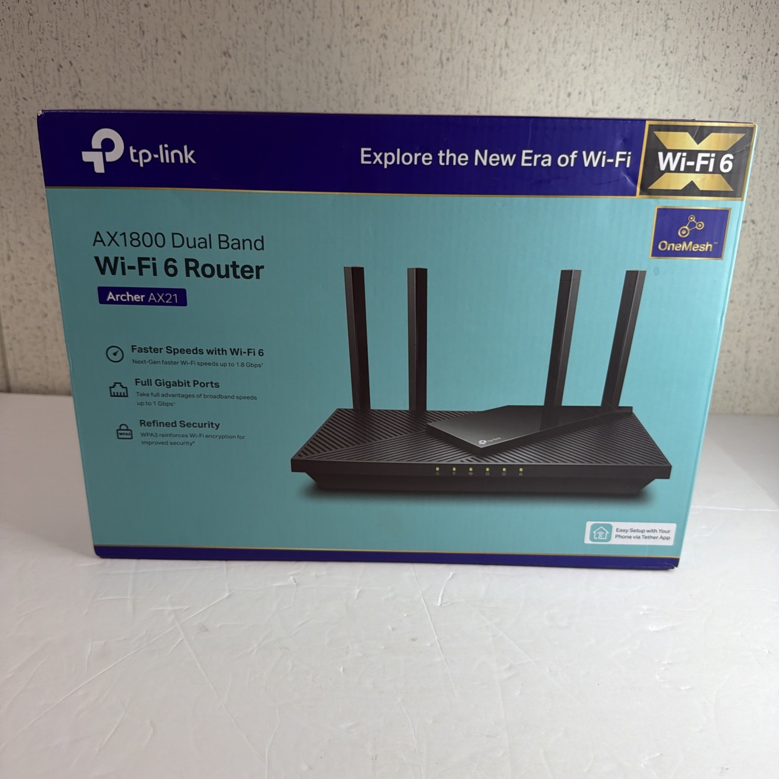 TP-LINK Archer AX21 AX1800 Wi-Fi 6 Dual-Band EasyMesh WPA3 4x1Gb LAN
