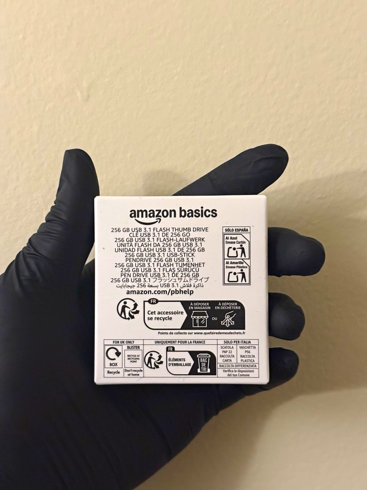 Amazon Basics 256GB USB 3.1 Flash Drive Thumb Drive Model B0D5BJ3R1