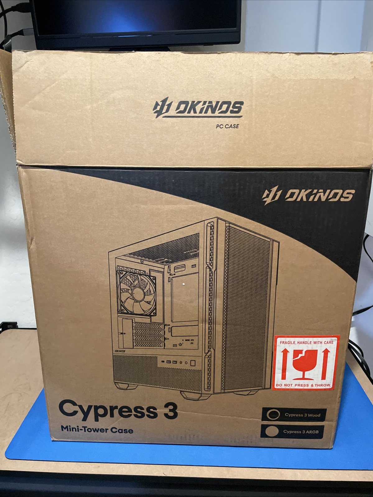 Okinos Cypress 3 (Walnut) Mini-Tower PC Cases New Open Box