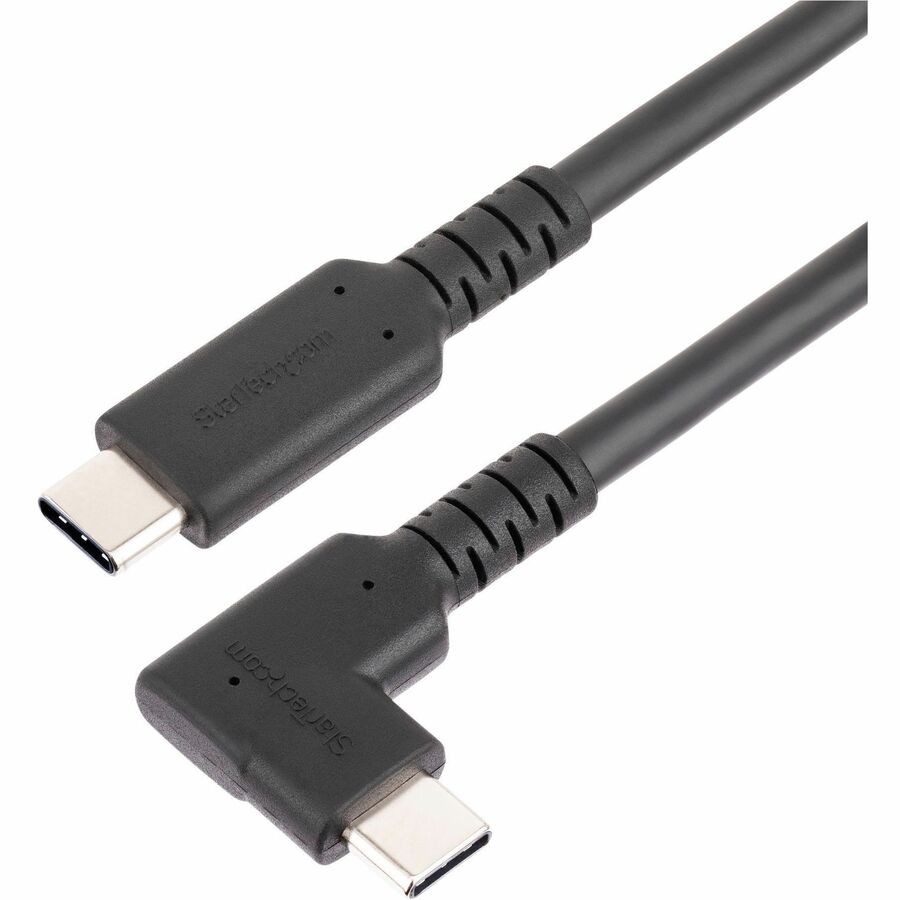 StarTech 3.3ft (1m) USB-C Cable, Right-Angled, USB 10Gbps, 100W (5A) PD, 8K
