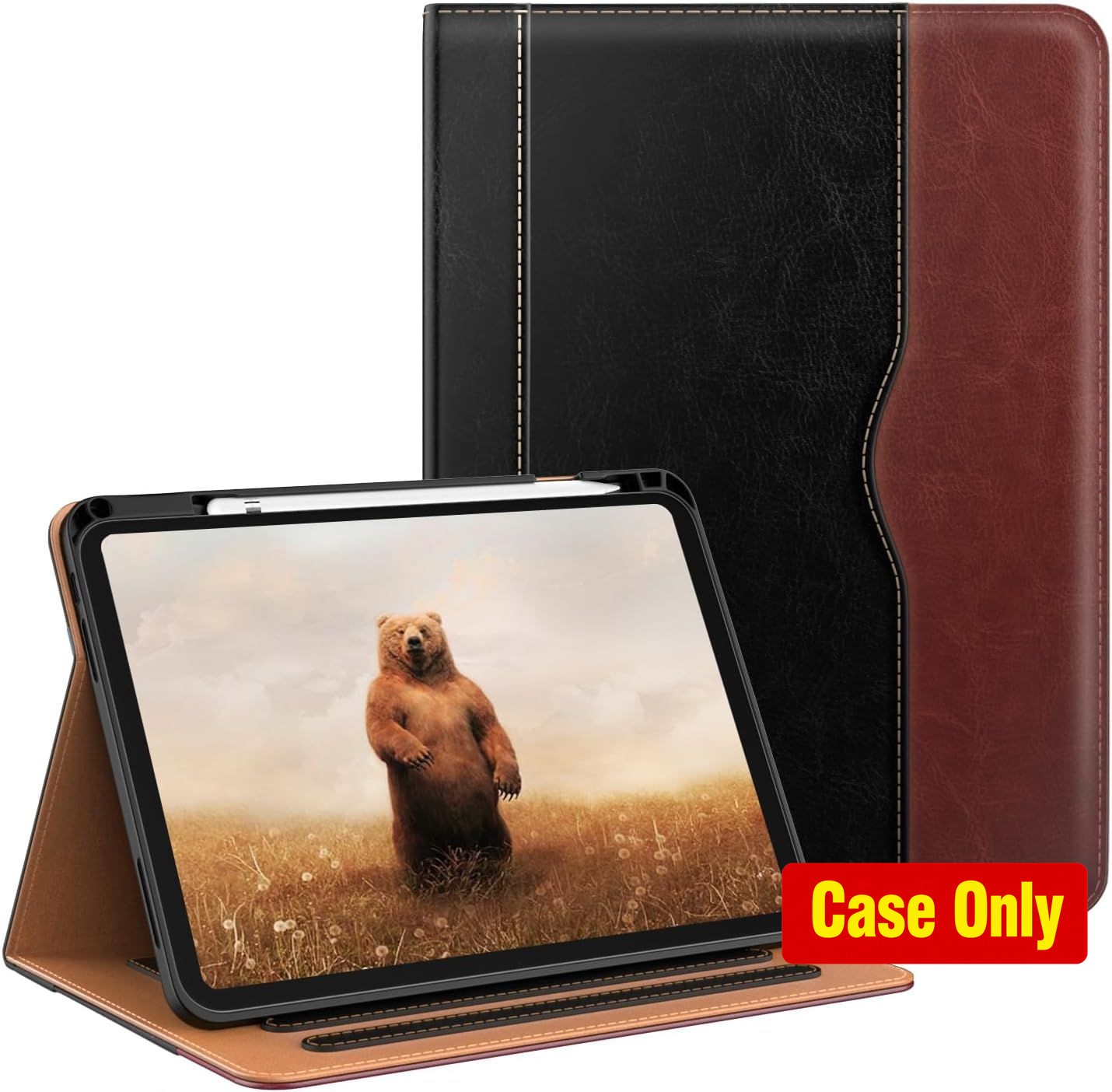 PU Leather Stand Cover for iPad A16 11th Gen 2025, Multi-Angle Viewing Case