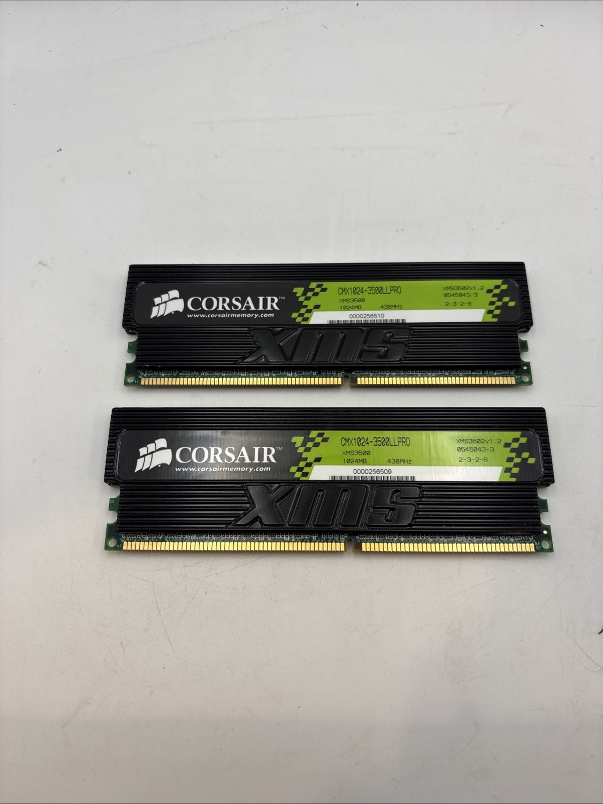 Corsair XMS3500 2x1GB DDR RAM CMX1024-3500LLPRO DDR1 Gaming Memory LEDs