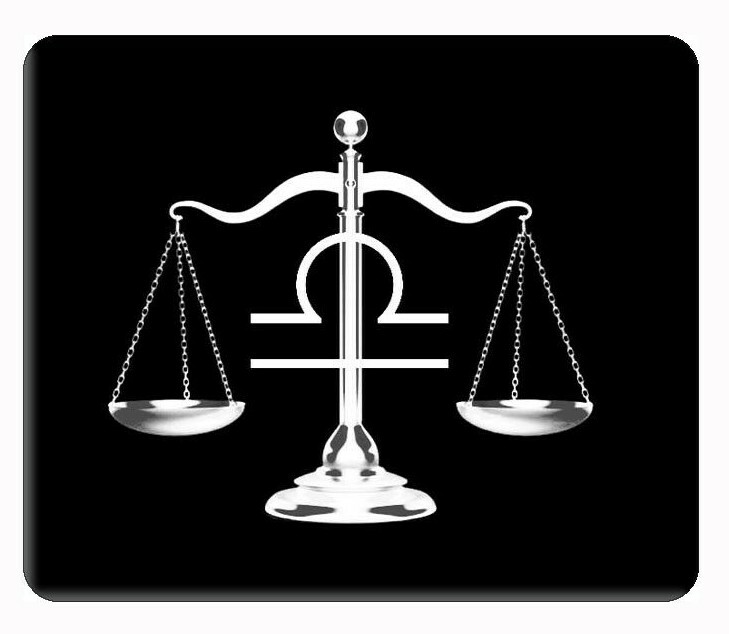 Custom Zodiac sign Libra black computer, laptop,iPad,  mouse pad