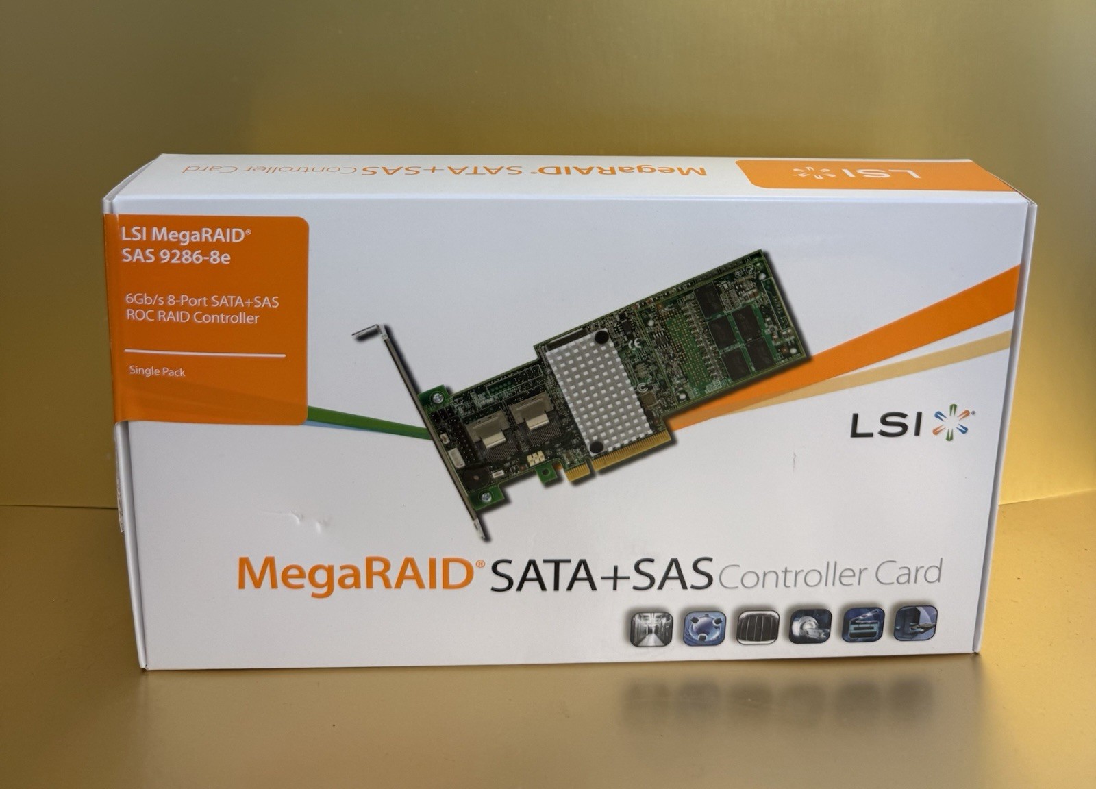 LSI Logic MegaRAID SAS 9286-8e 8-Port 6Gb/s PCI-E 3.0 SATA+SAS RAID Controller