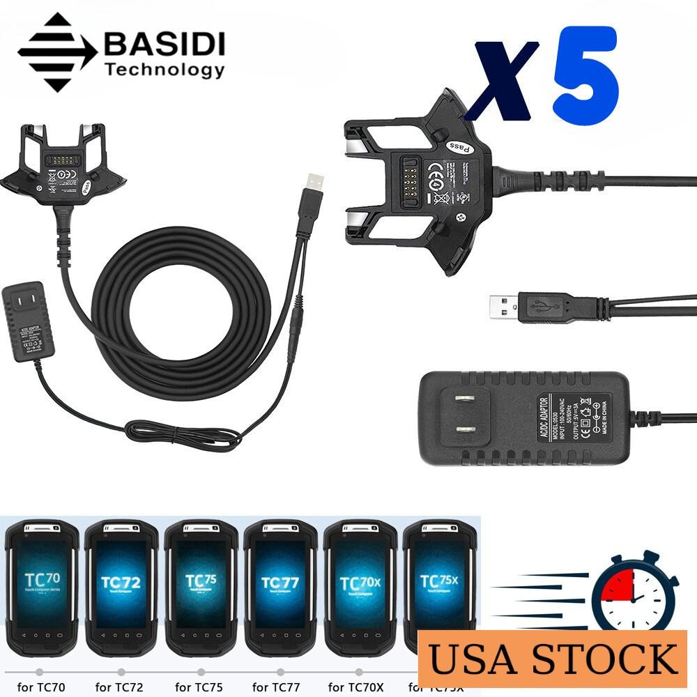 5PCS USB Data Charger Cable for Zebra TC70 TC75 TC72 77 CBL-TC7X-USB1-01 USA OEM
