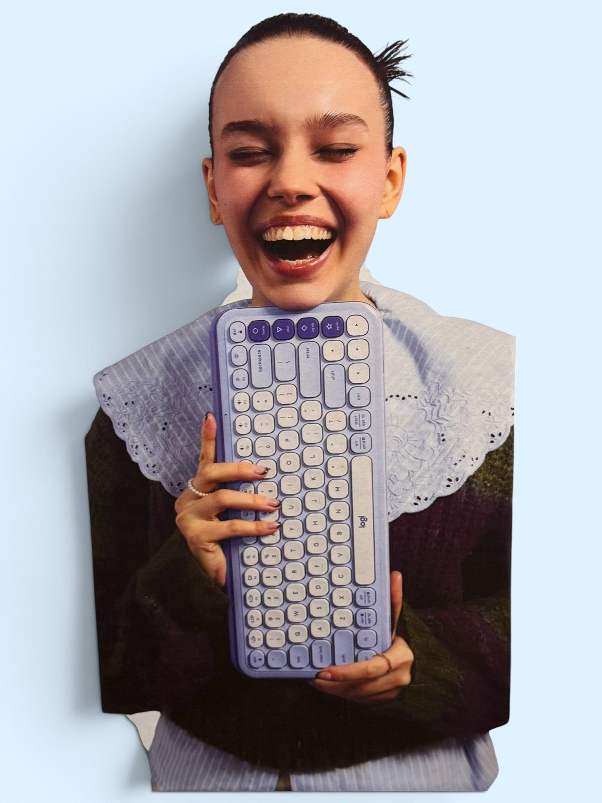 New Logitech POP Icon Combo Wireless Keyboard & Mouse Lilac New Bluetooth