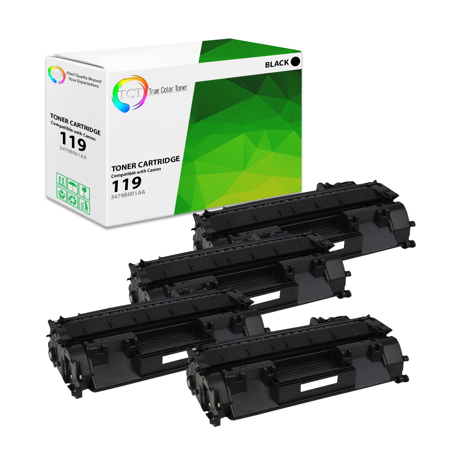 TCT 4PK Black 119 - 3479B001AA Toner Cartridges For Canon Imageclass MF5950