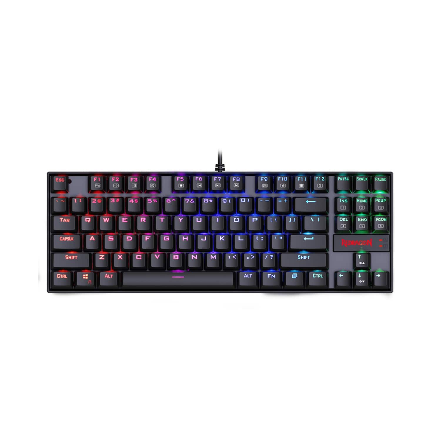 REDRAGON - Kumara K552 RGB Wired TKL Gaming Mechanical Blue Switch Keyboard w...