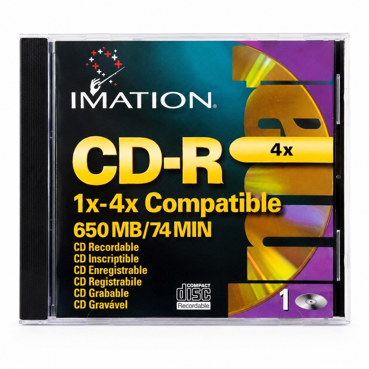Imation CD-R 650MB 74 Min 1x-4x Vintage 1999 Blank Recordable Disc NOS