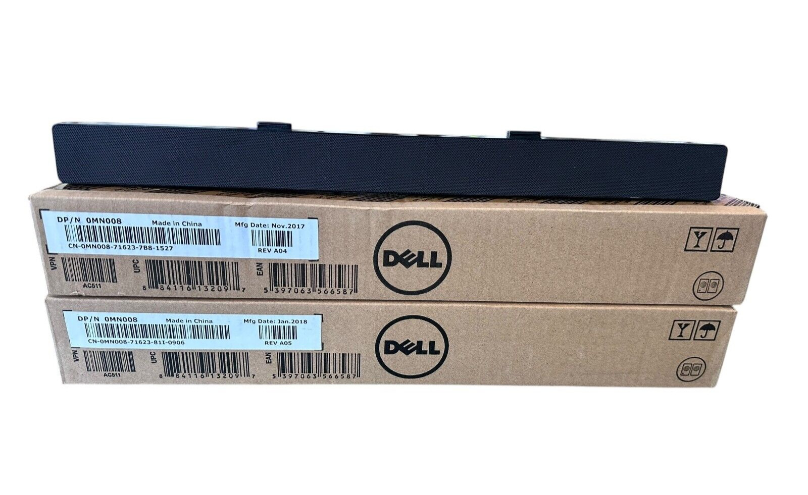 Dell AC511M Multimedia USB Powered Monitor Soundbar Speaker NEW IN BOX *LOT OF 2