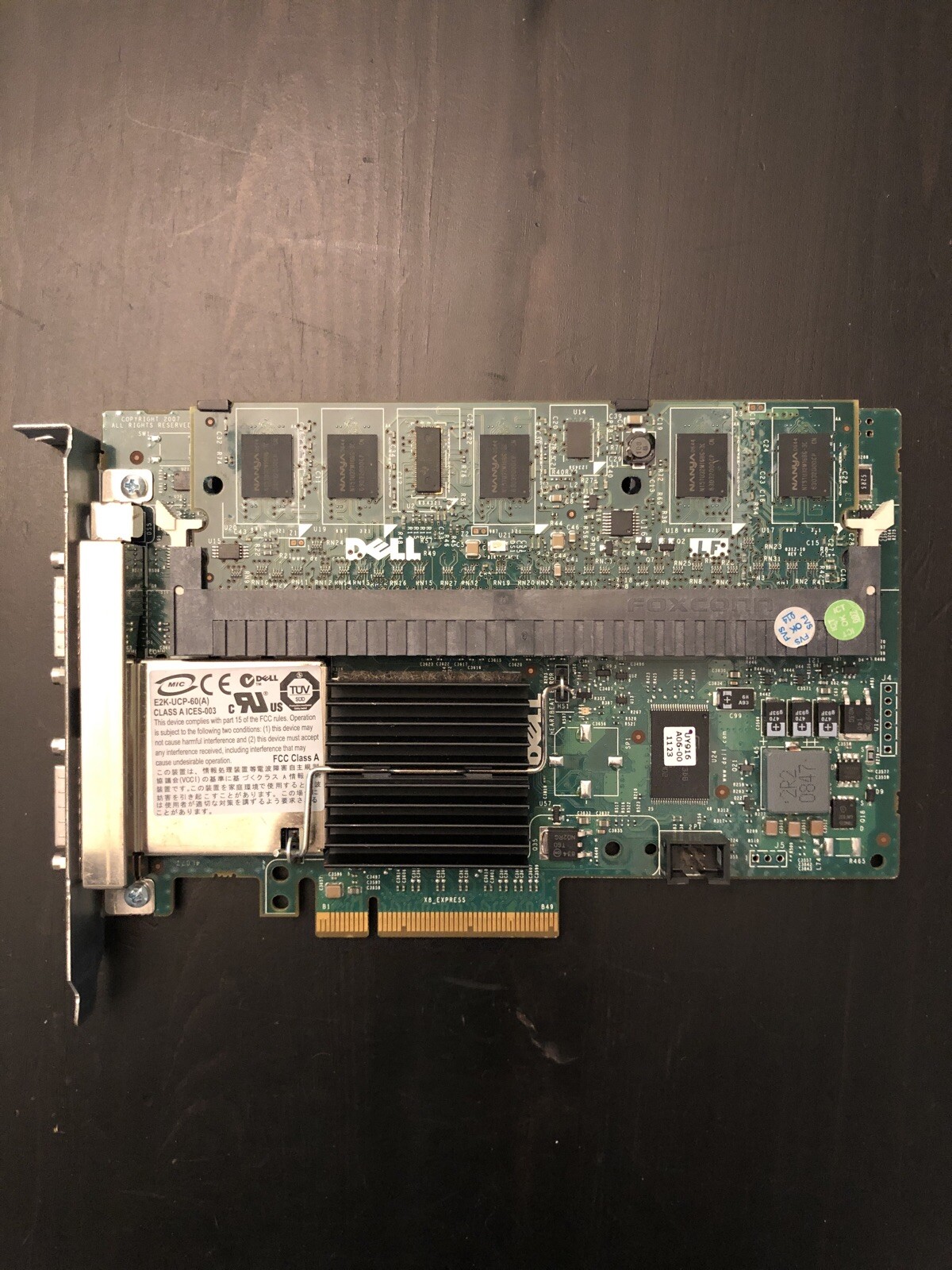 DELL PERC 6/E SAS RAID Card 256 Battery Backup RAM