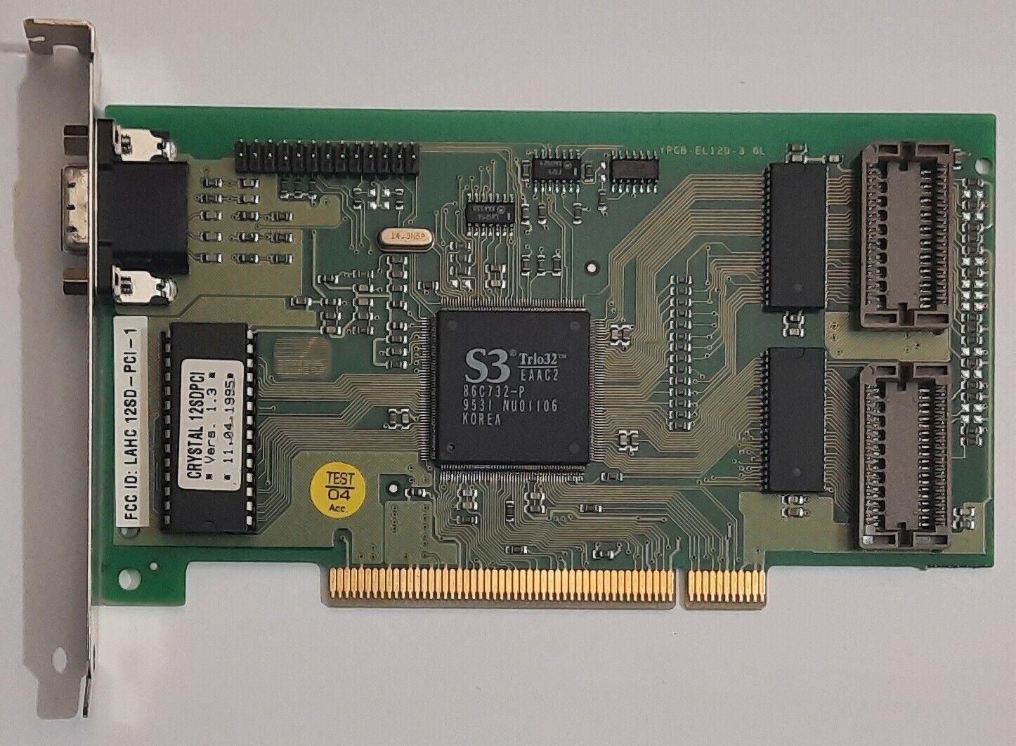 miro Crystal 12SD PCI Graphics Card (S3 Trio32, 86C732-P, 1MB, Retro, 1995)